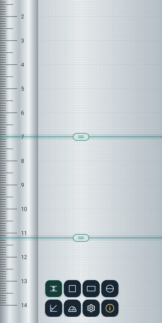 Ruler and angle screen