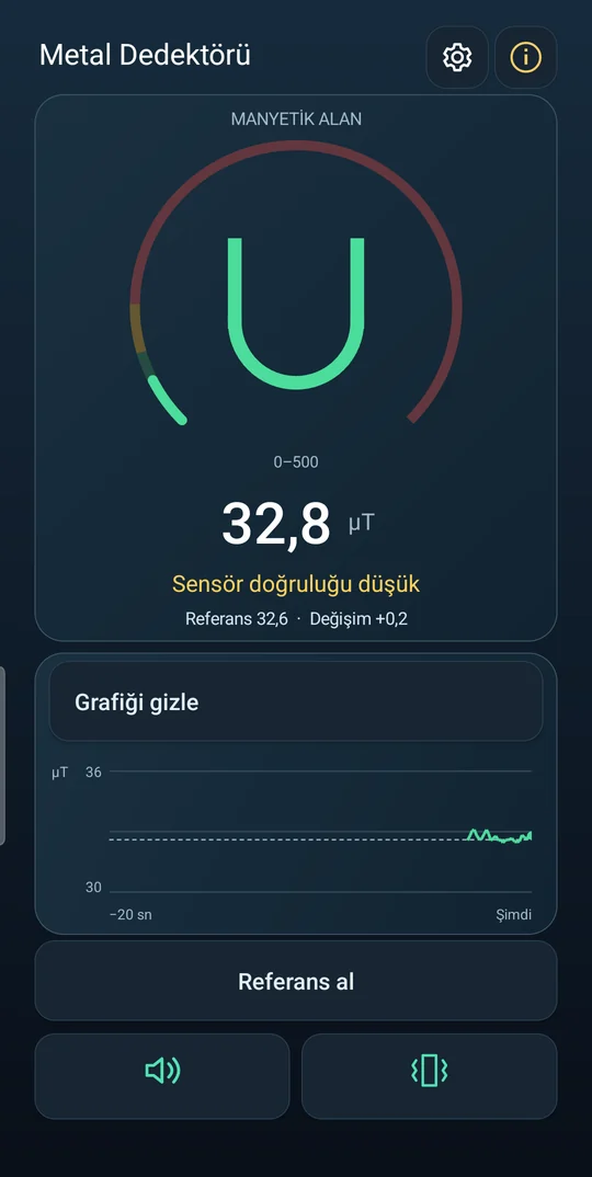 Metal dedektörü ekranı